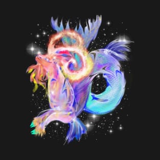 Colorful Rainbow Capricorn symbol image astrology zodiac art T-Shirt