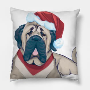 Cute Mastiff Drawing Pillow