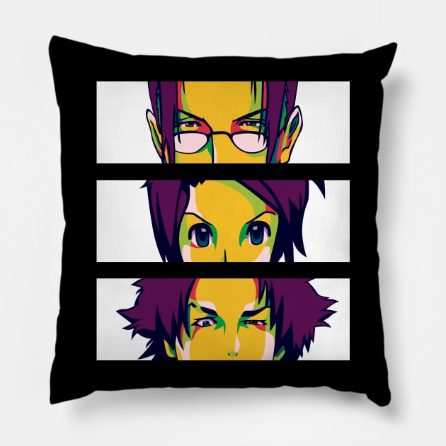 Samurai Team Pillow by ipxi7_