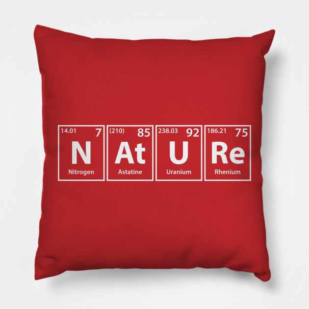 Økonomisk Duke Samler blade Nature (N-At-U-Re) Periodic Elements Spelling - Nature - Pillow | TeePublic