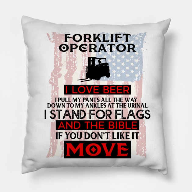 Forklift Operator Pillow by StevenBaucom