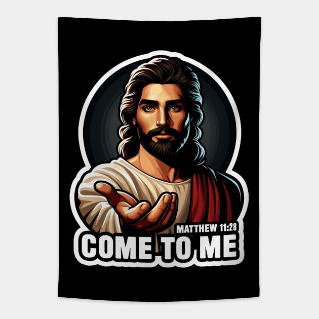 Matthew 11:28 Come To Me I Will Give You Rest Tapestry by Plushism