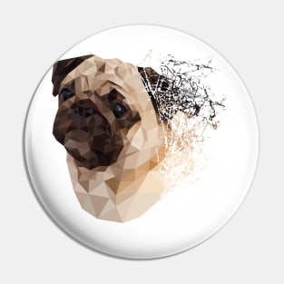 Pug Shattered Designer T-Shirt for Dog Lovers Pin
