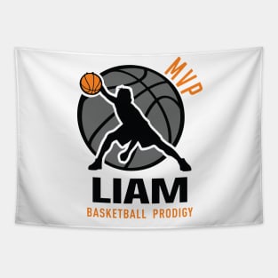 Liam MVP Custom Player Basketball Prodigy Your Name Tapestry