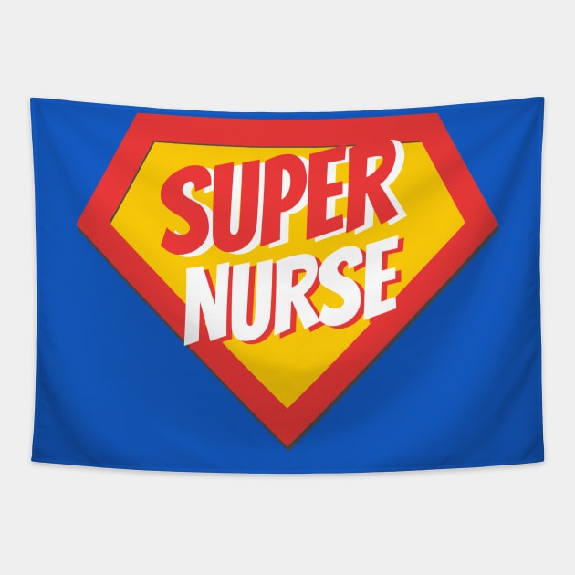 Nurse Gifts | Super Nurse Tapestry by BetterManufaktur