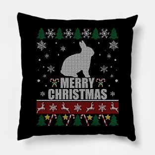 Christmas Bunny Rabbit Pillow