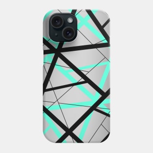 Turquoise/Silver/Black Pattern Phone Case
