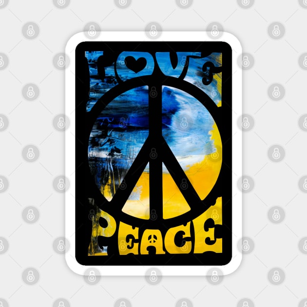 Love Peace Ukraine Magnet by katmargoli