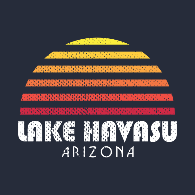 Lake Havasu Retro Vintage Style Distressed Sunset by PodDesignShop