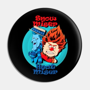 Snow Miser Heat Miser Pin