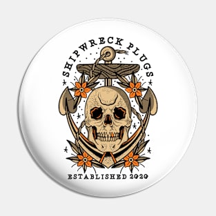 Traditional Anchored Skull Pin