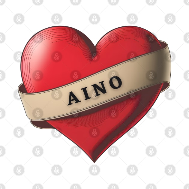 Aino - Lovely Red Heart With a Ribbon by Allifreyr@gmail.com