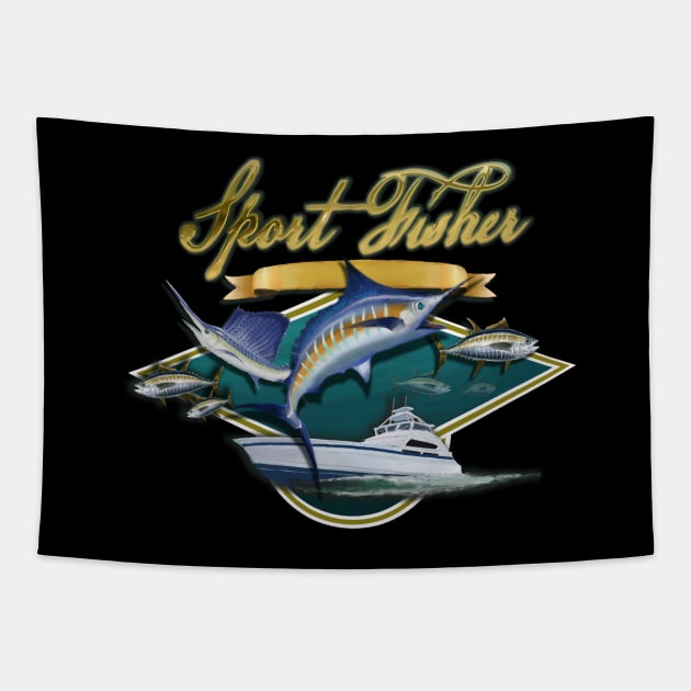 Sport Fisher Tapestry by PeggyNovak