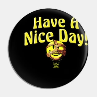 Mankind Have A Nice Day Happy Face Mask Pin