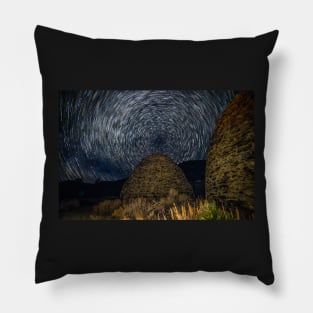 Charcoal Kiln Startrails Pillow