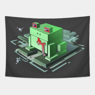 Isometric block frog Tapestry