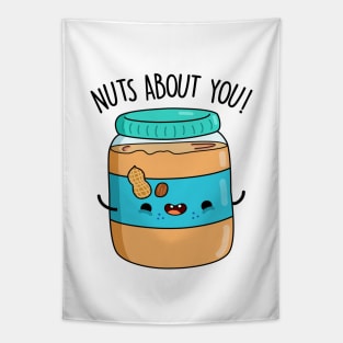 Nuts About You Cute Peanut Butter Pun Tapestry