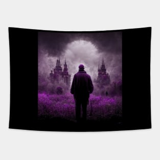 detective searching at night Tapestry