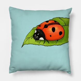 Ladybird Leaf Pillow