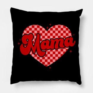 Retro Groovy Mama is My Valentine Cute Heart Boys Girls Kids Pillow