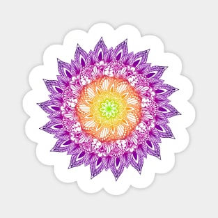 Purple-Green Mandala Magnet