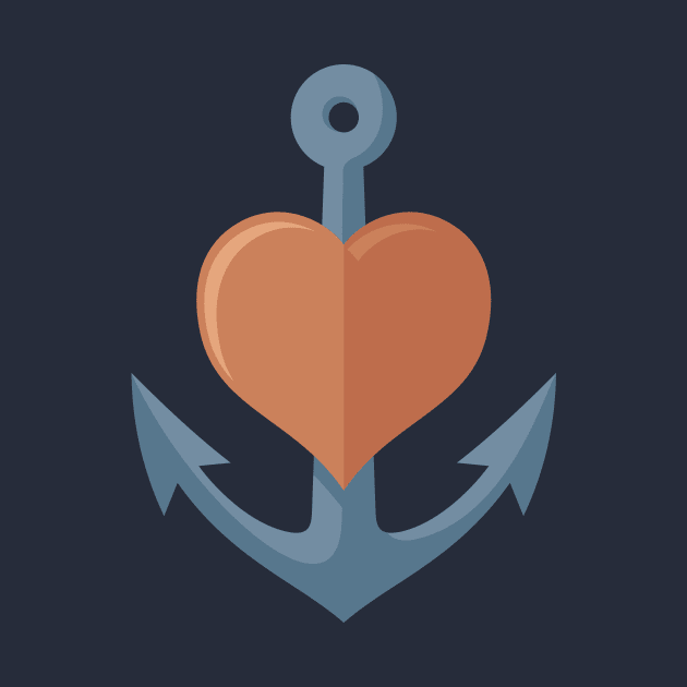 Anchor with Heart by sifis