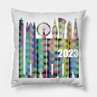 London Skyline 2023 - Bright lightz Pillow