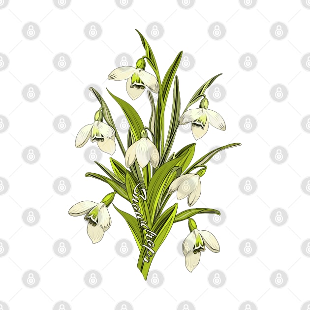 Snowdrops-First spring flowers-Flowers snowflakes-Snowy flowers by KrasiStaleva