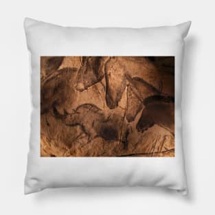 Stone-age cave paintings, Chauvet, France (C009/7647) Pillow