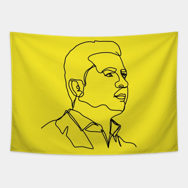 Volodymyr Zelenskyy One Line Art Tapestry by ShopBuzz