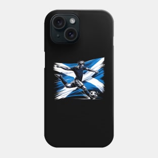 Dynamic Scotland Soccer Star in Action - Vector Design Phone Case