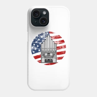 Church Organ USA Flag Organist Musician 4th July Phone Case