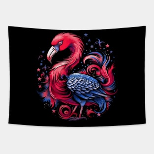 Patriotic Flamingo Tapestry