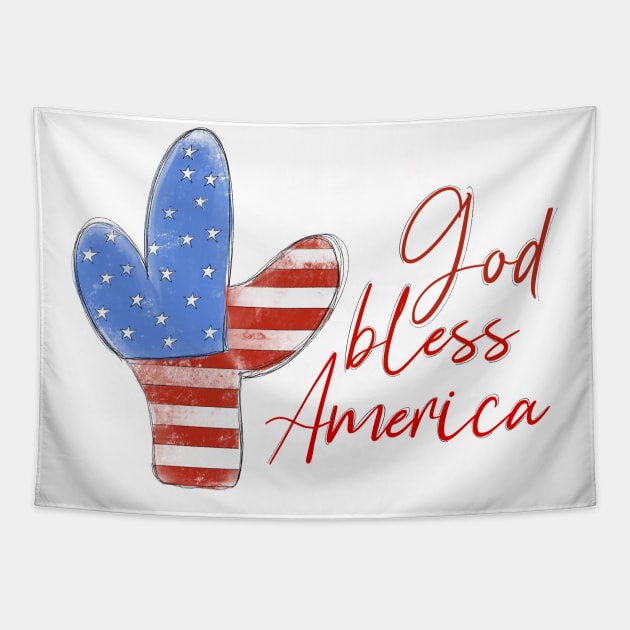 Gog Bless America 4 July Tapestry by Anna-Kik