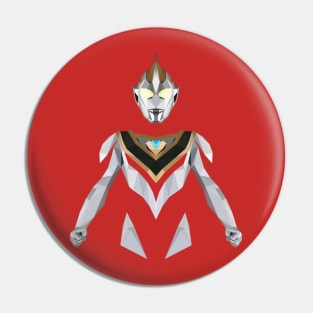 Ultraman Gaia (Low Poly Style) Pin