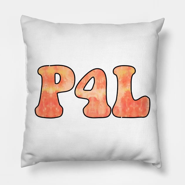 Tie Dye Orange Pogue 4 Life / P4L Pillow by cartershart