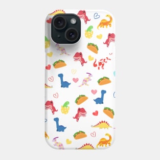 Funny Tacos and Dinosaur Face Mask, Tacos Mask, Dinosaur Mask,Graphic Print design. Phone Case