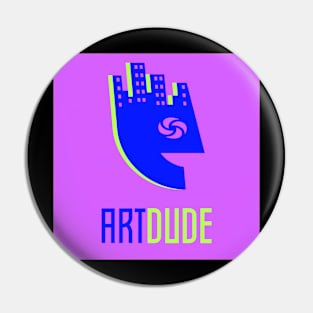 Art Dude on Purple Pin