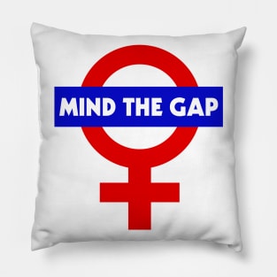 Mind the Gap // Feminist Power Symbol Design Pillow