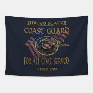 U.S. Coast Guard For All That Served -Veterans day Tapestry