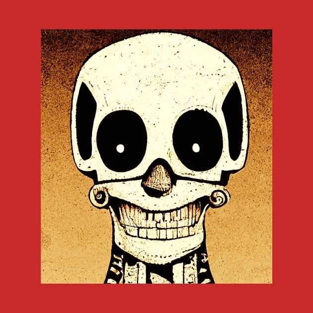Vintage Smiling Skull by Edongski303 Teepublic Merch