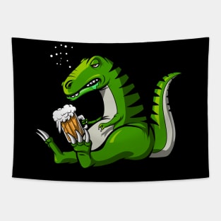 T-Rex Dinosaur Beer Party Tapestry