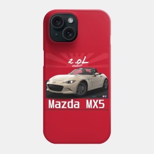 Mazda MX5 ND White Pearl Phone Case