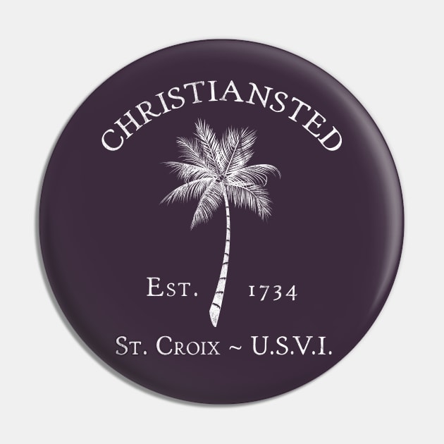 Christiansted St. Croix U.S. Virgin Islands Vintage Palm Pin by TGKelly