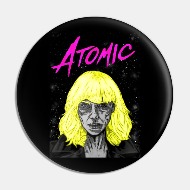 Atomic Blonde Pin by gubbydesign