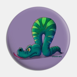 Angry snake Character Art Pin