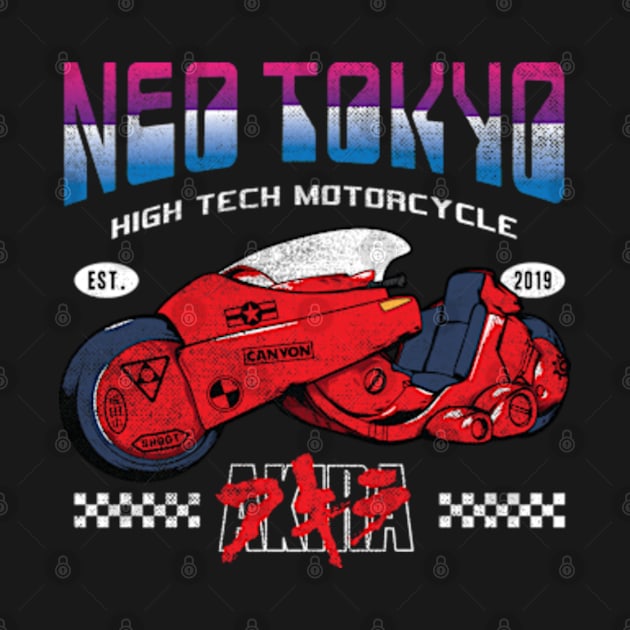 Neo Tokyo Kaneda Bike The Capsules Biker Gang by VerydudeShirt