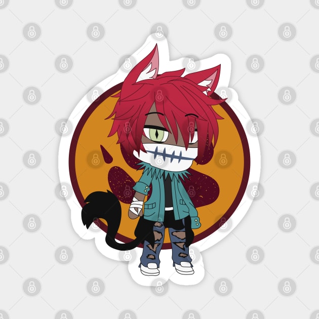 Gacha Life Yu Kun Werewolf monster Magnet by UwU Kitty