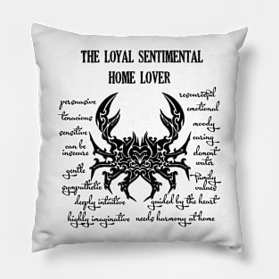Cancer Star Sign Personality Traits Pillow