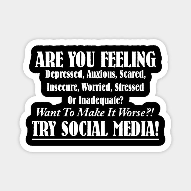 TRY SOCIAL MEDIA Magnet by TheCosmicTradingPost